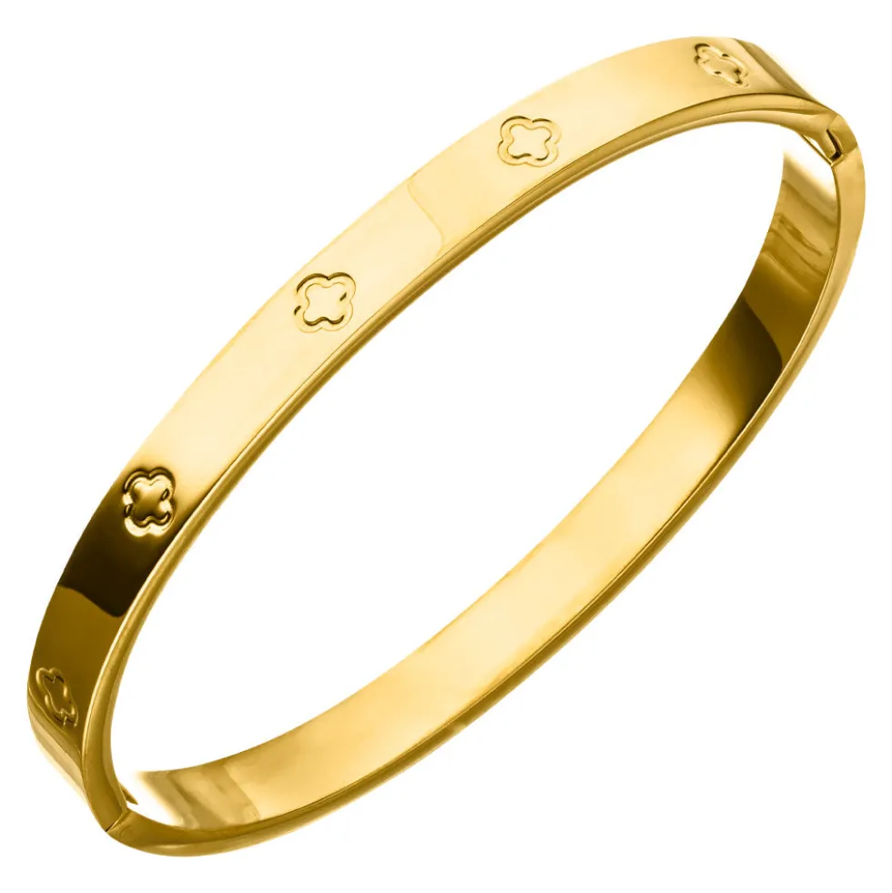 Shine Clover Armreif | 18K vergoldet