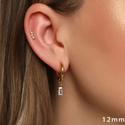 Simple Baguette Ohrringe | 18K vergoldet