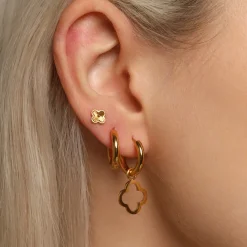 Simple Clover Ohrringe | 18K vergoldet