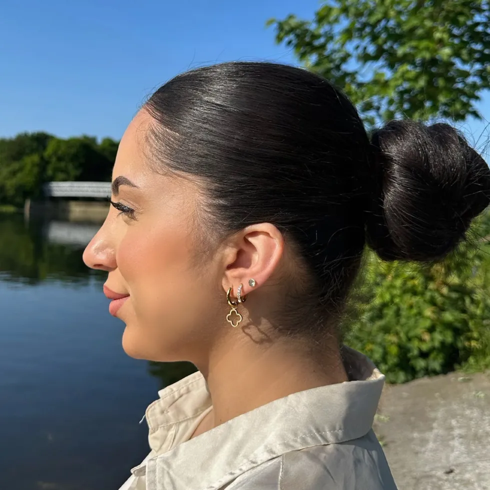 Simple Clover Ohrringe | 18K vergoldet