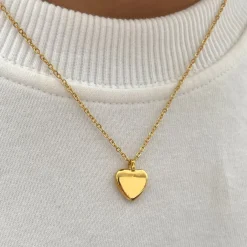 Smooth Heart Halskette | 18K vergoldet