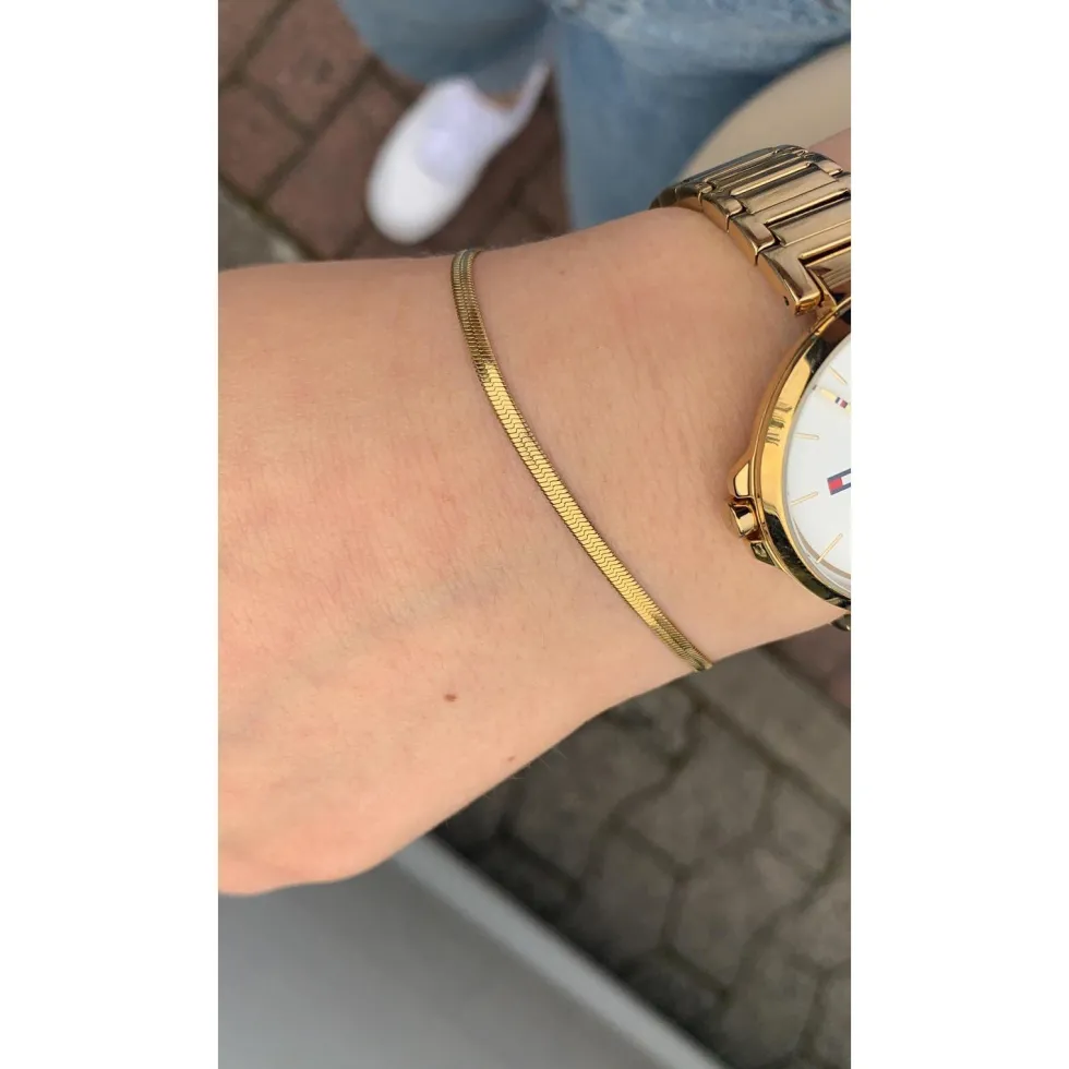 Snake Skin Armband | 18K vergoldet