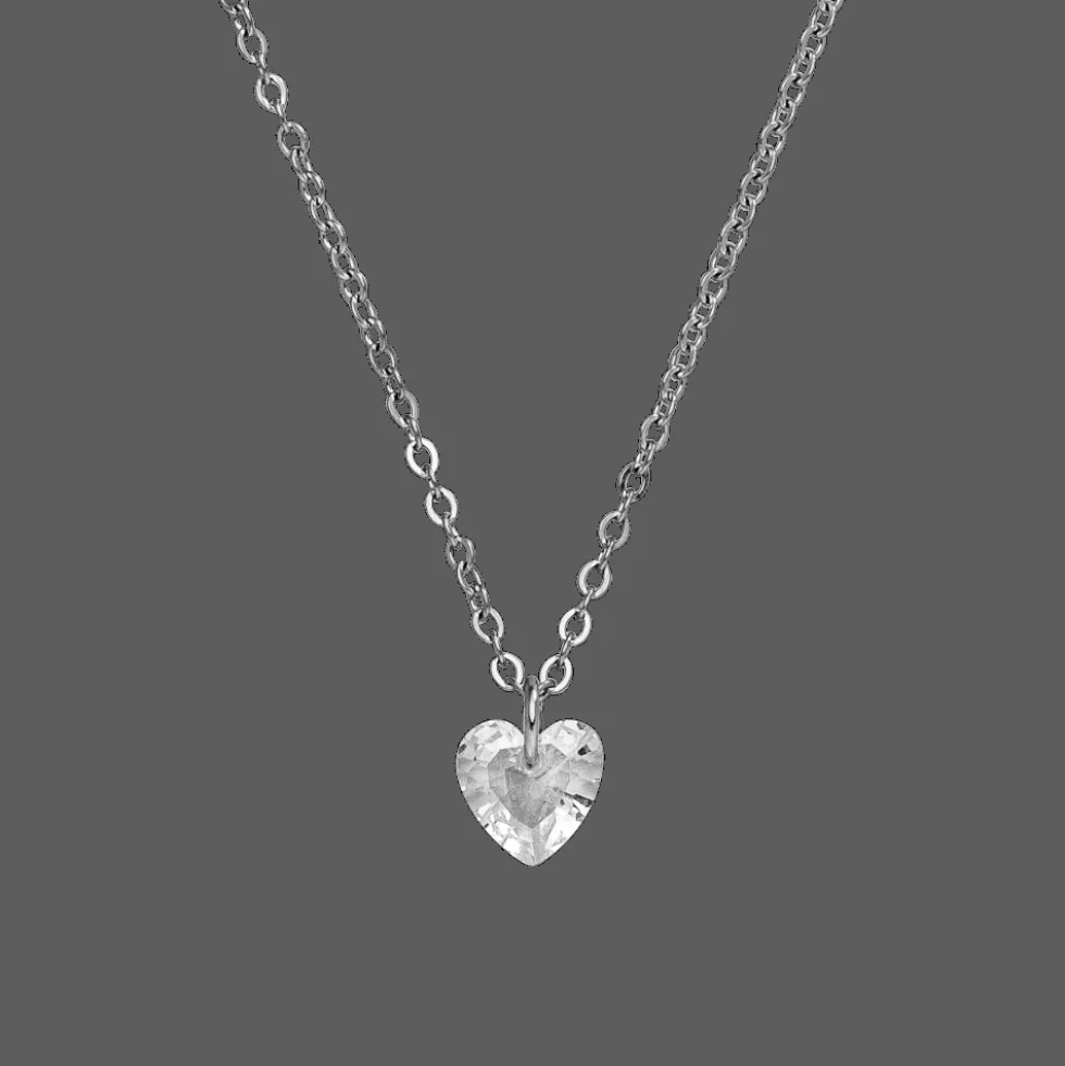 Stone Heart Halskette | 18K vergoldet