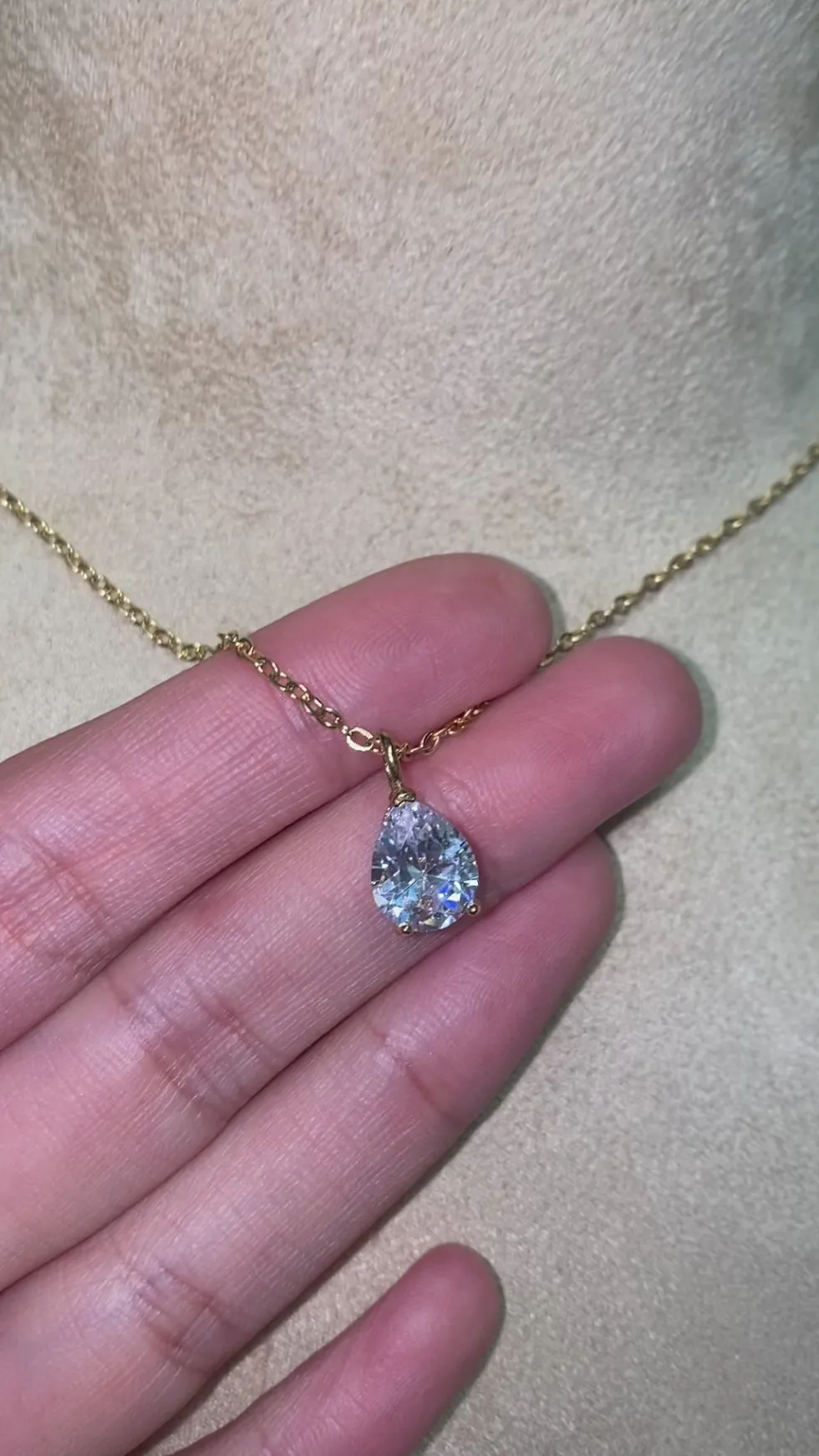 Teardrop Halskette | 18K vergoldet