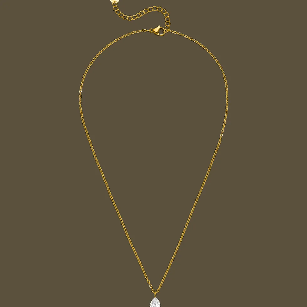 Teardrop Halskette | 18K vergoldet