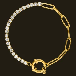 Tennis Chain Armband | 18K vergoldet