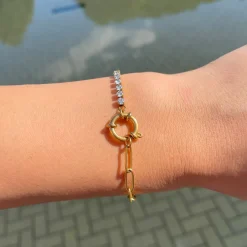 Tennis Chain Armband | 18K vergoldet