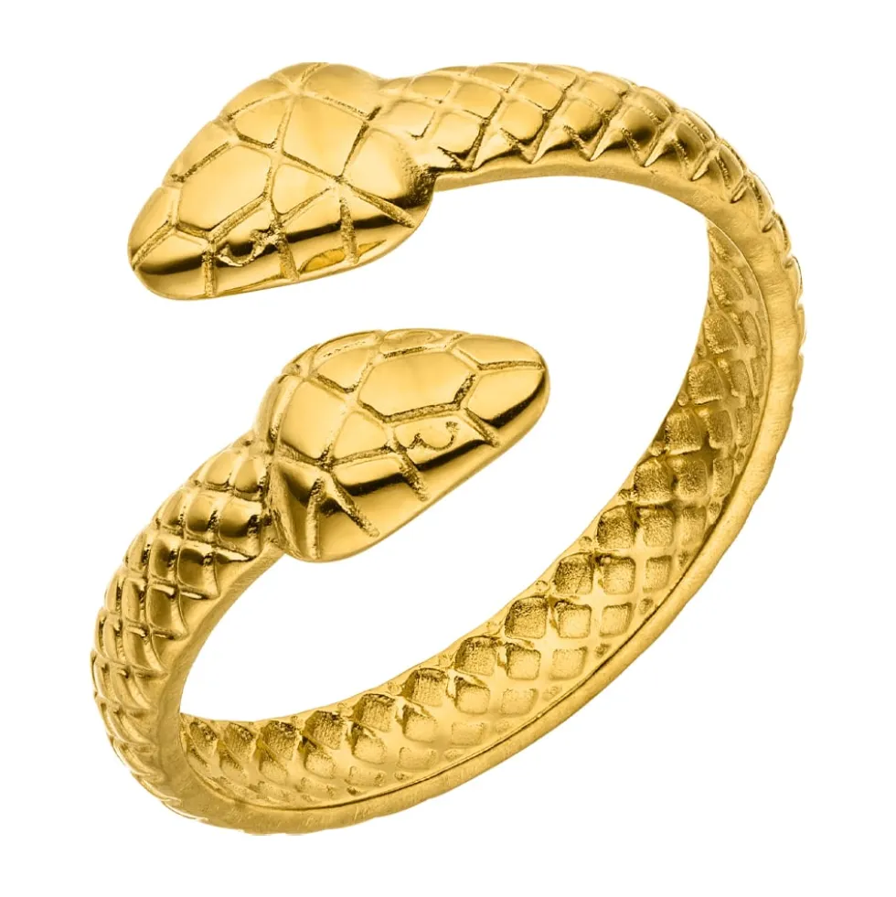 Twin Snakes Ring | 18K vergoldet