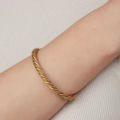 Twist Armreif | 18K vergoldet