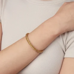 Twist Armreif | 18K vergoldet