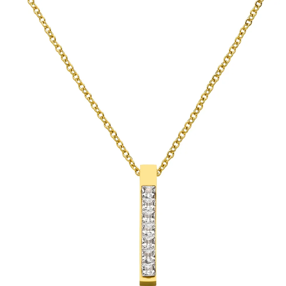Zircon Bar Halskette | 18K vergoldet