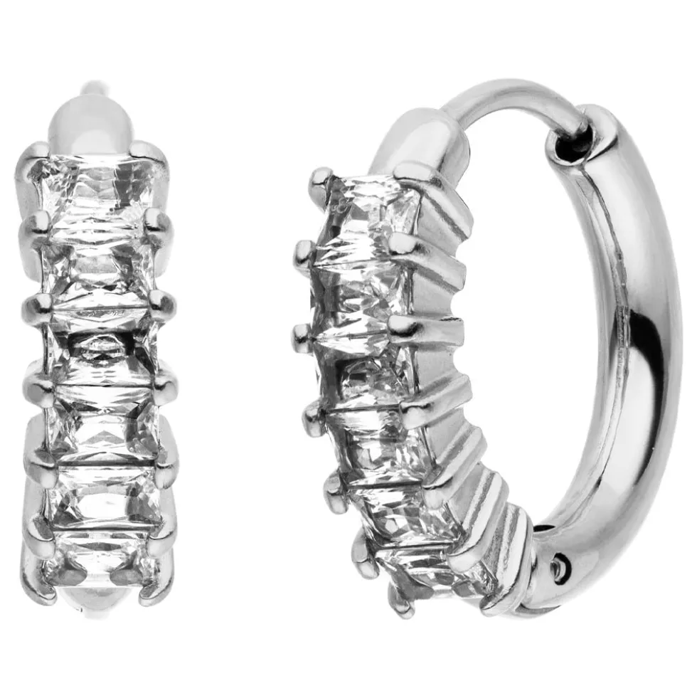 Zircon Hoop Ohrringe | 18K vergoldet